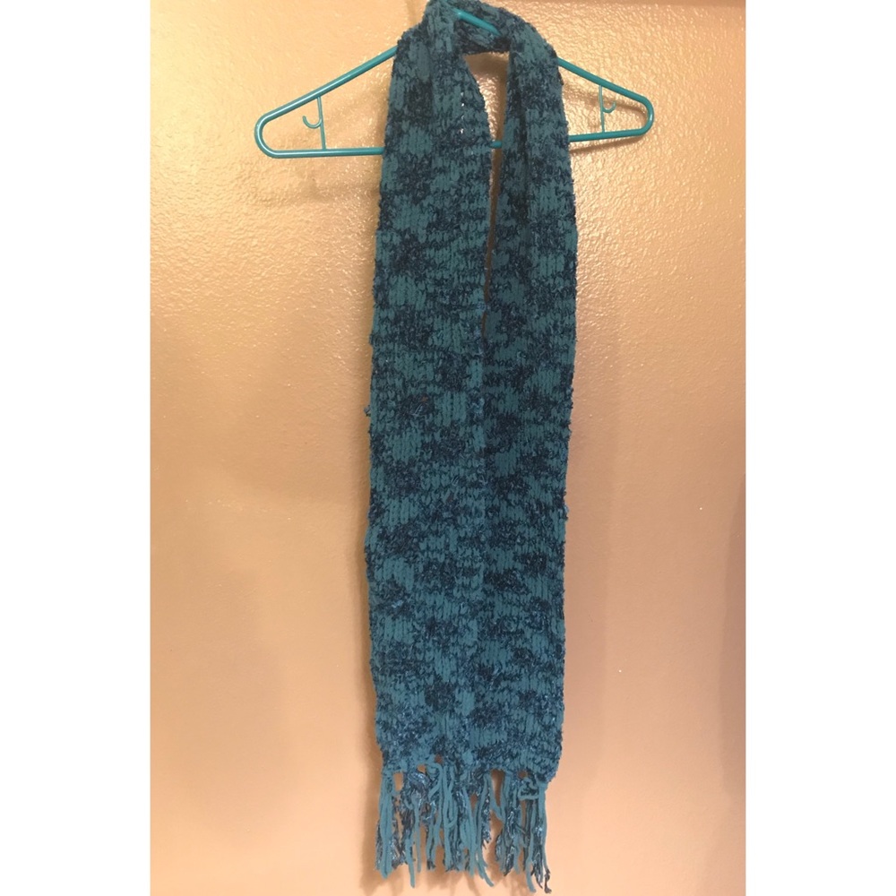 Blue Chenille Scarf